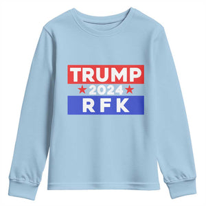 Trump RFK 2024 Youth Sweatshirt Kennedy Trump Won US President 2024 TS09 Light Blue Print Your Wear