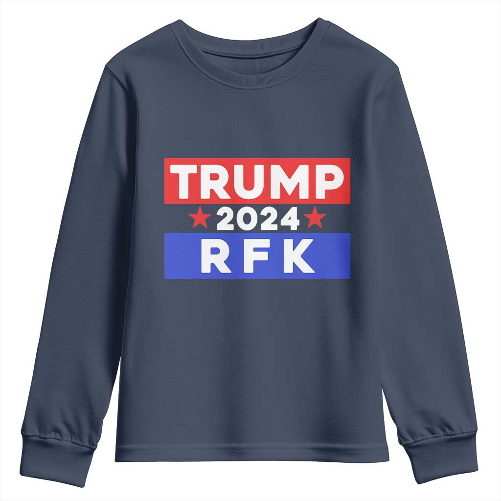 Trump RFK 2024 Youth Sweatshirt Kennedy Trump Won US President 2024 TS09 Navy Print Your Wear
