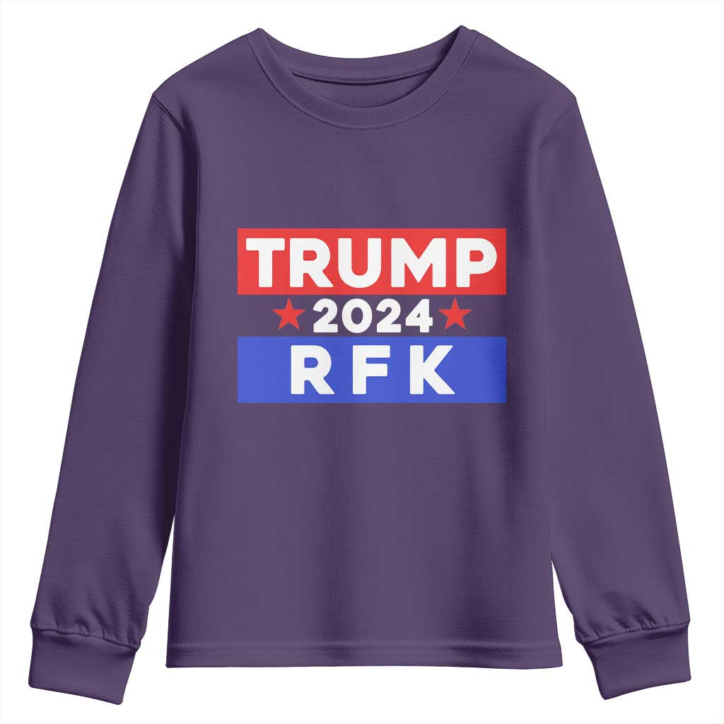 Trump RFK 2024 Youth Sweatshirt Kennedy Trump Won US President 2024 TS09 Purple Print Your Wear