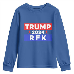 Trump RFK 2024 Youth Sweatshirt Kennedy Trump Won US President 2024 TS09 Royal Blue Print Your Wear