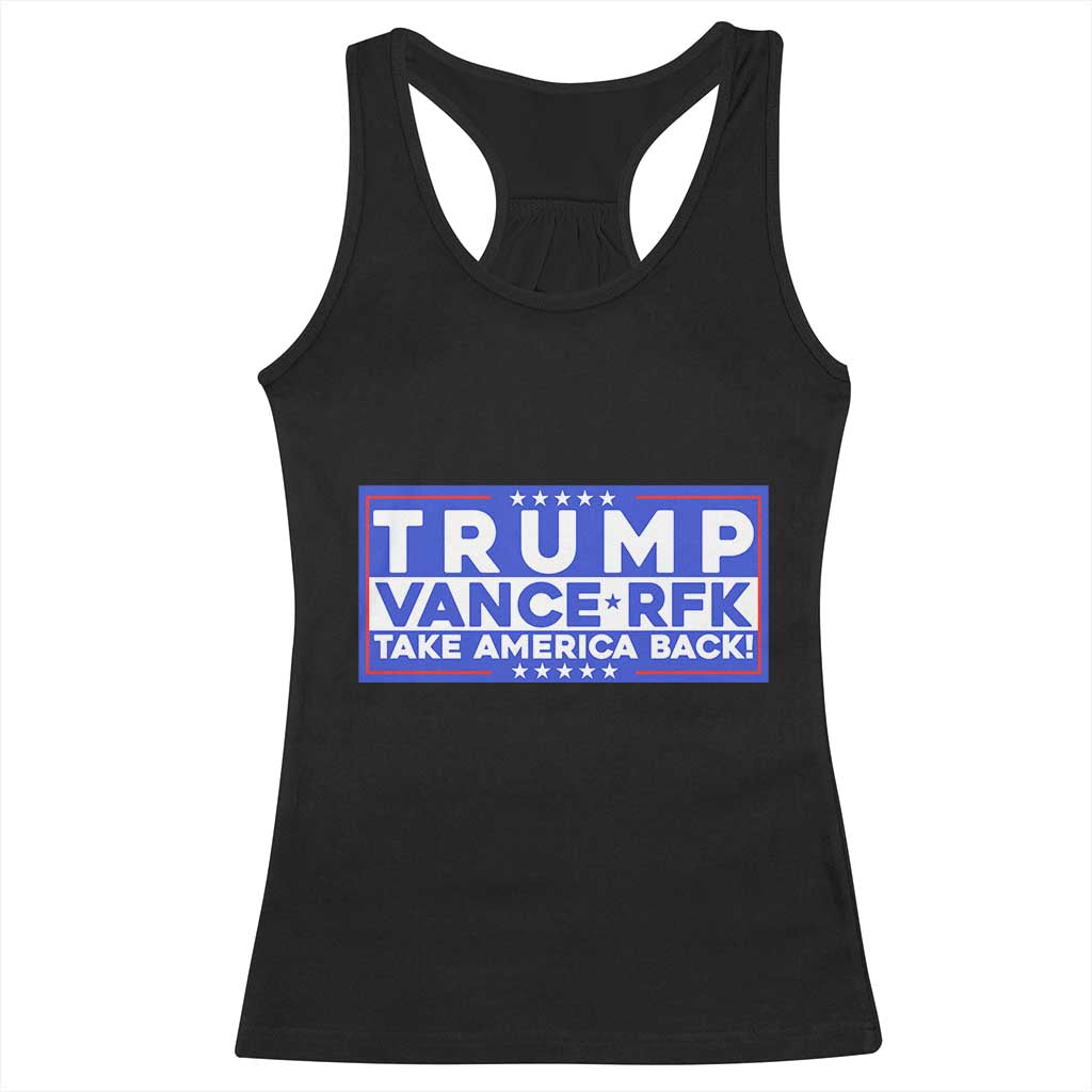 Trump Vance RFK 2024 Racerback Tank Top Trump Won Kennedy Take America Back TS09 Black Print Your Wear