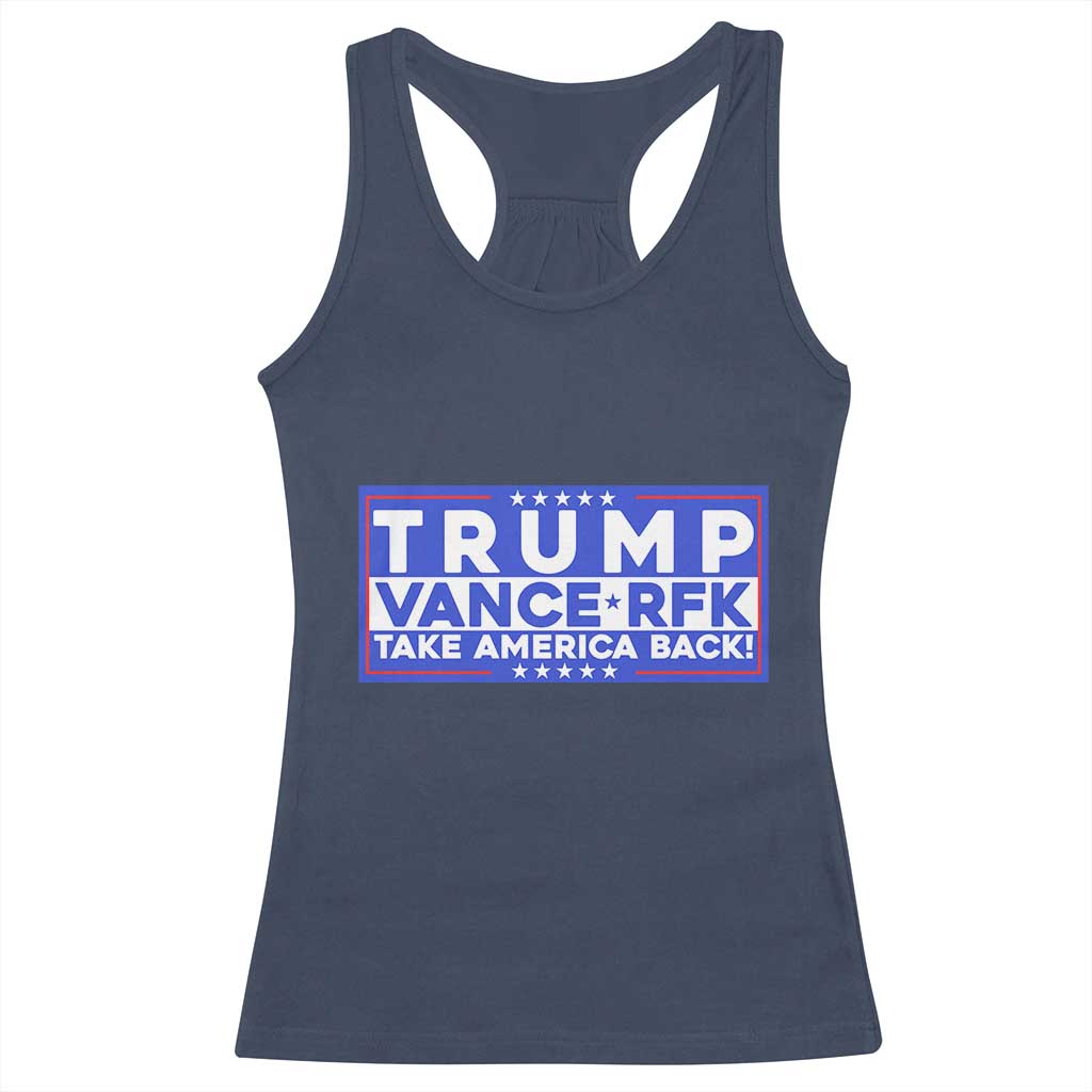 Trump Vance RFK 2024 Racerback Tank Top Trump Won Kennedy Take America Back TS09 Navy Print Your Wear