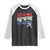 Trump US President He Won 2024 Groovy Retro Raglan Shirt TS09 Black White Print Your Wear