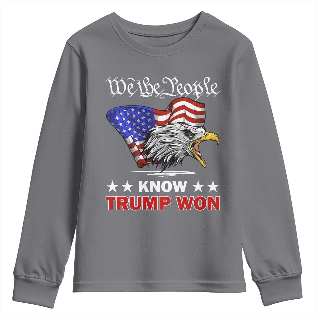 We The People Know Trump Won 2024 Youth Sweatshirt TS09 Charcoal Print Your Wear
