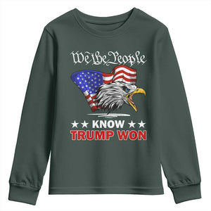 We The People Know Trump Won 2024 Youth Sweatshirt TS09 Dark Forest Green Print Your Wear