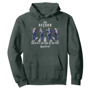 Trump Won 2024 Hoodie The Return Trump Funny Dancing TS09 Dark Forest Green Print Your Wear