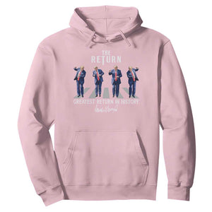 Trump Won 2024 Hoodie The Return Trump Funny Dancing TS09 Light Pink Print Your Wear