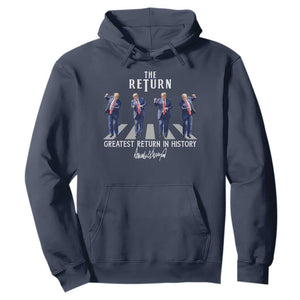Trump Won 2024 Hoodie The Return Trump Funny Dancing TS09 Navy Print Your Wear