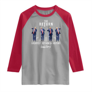 Trump Won 2024 Raglan Shirt The Return Trump Funny Dancing TS09 Sport Gray Red Print Your Wear