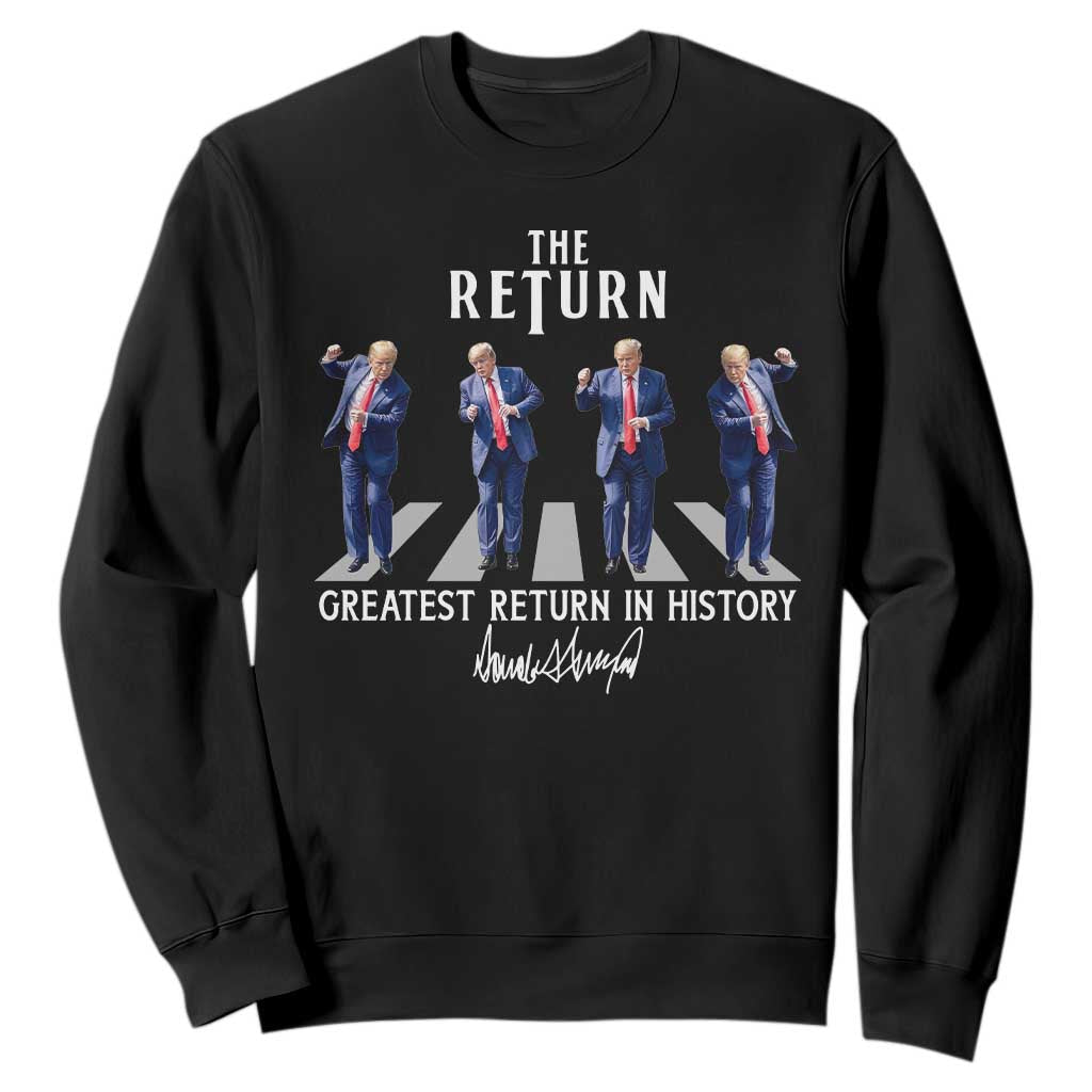 Trump Won 2024 Sweatshirt The Return Trump Funny Dancing TS09 Black Print Your Wear