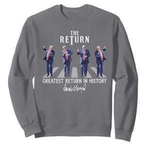 Trump Won 2024 Sweatshirt The Return Trump Funny Dancing TS09 Charcoal Print Your Wear