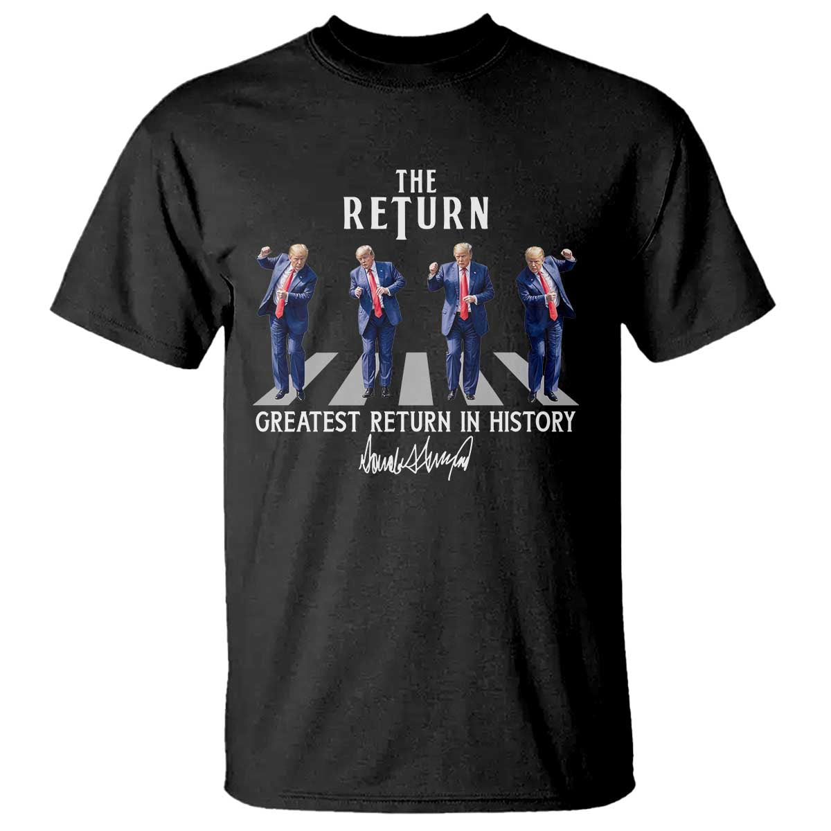 Trump Won 2024 T Shirt The Return Trump Funny Dancing TS09 Black Print Your Wear