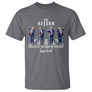 Trump Won 2024 T Shirt The Return Trump Funny Dancing TS09 Charcoal Print Your Wear