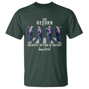 Trump Won 2024 T Shirt The Return Trump Funny Dancing TS09 Dark Forest Green Print Your Wear