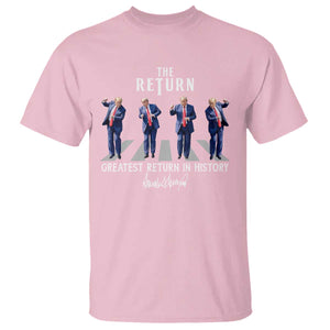 Trump Won 2024 T Shirt The Return Trump Funny Dancing TS09 Light Pink Print Your Wear