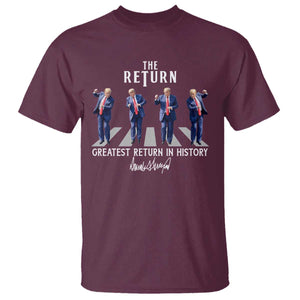 Trump Won 2024 T Shirt The Return Trump Funny Dancing TS09 Maroon Print Your Wear