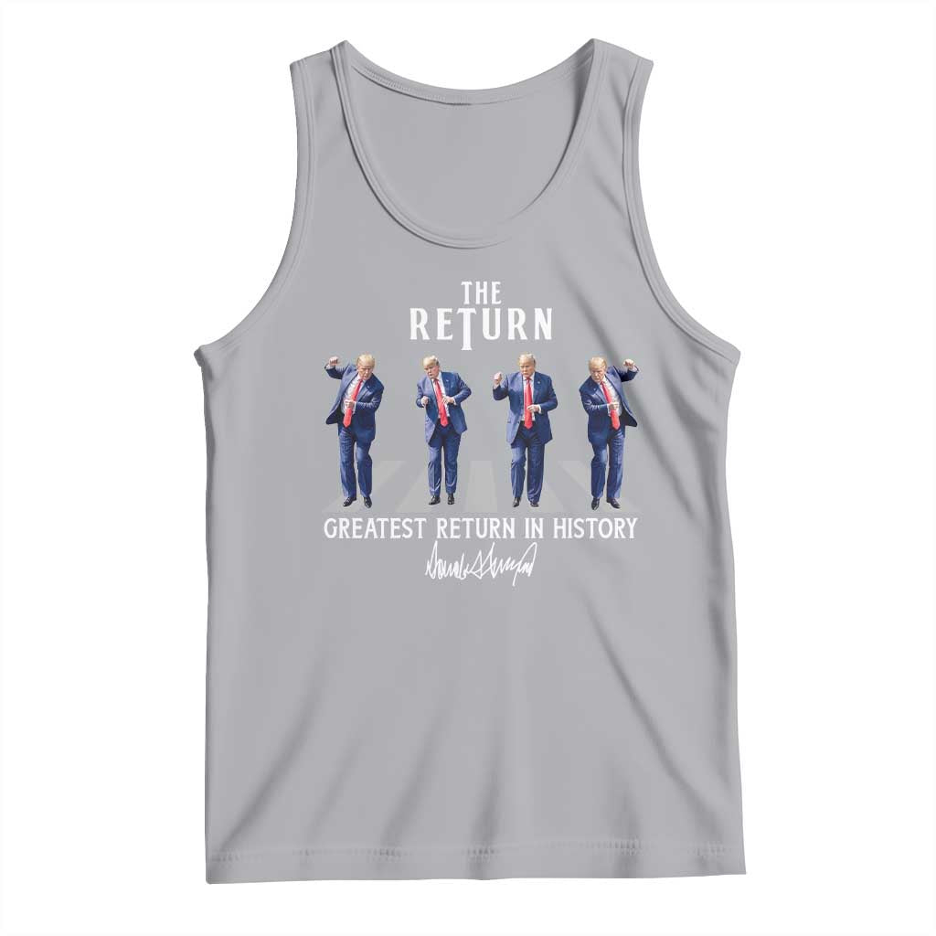 Trump Won 2024 Tank Top The Return Trump Funny Dancing TS09 Athletic Heather Print Your Wear