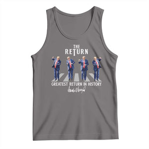 Trump Won 2024 Tank Top The Return Trump Funny Dancing TS09 Deep Heather Print Your Wear