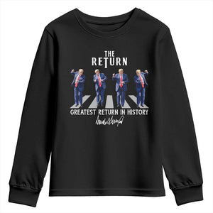 Trump Won 2024 Youth Sweatshirt The Return Trump Funny Dancing TS09 Black Print Your Wear