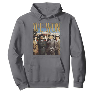 Trump Won 2024 Hoodie We Won Trump Team Cowboy TS09 Charcoal Print Your Wear
