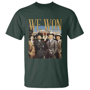 Trump Won 2024 T Shirt We Won Trump Team Cowboy TS09 Dark Forest Green Print Your Wear