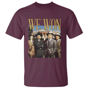 Trump Won 2024 T Shirt We Won Trump Team Cowboy TS09 Maroon Print Your Wear