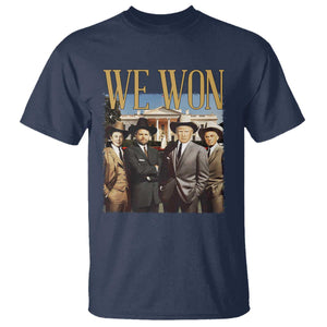 Trump Won 2024 T Shirt We Won Trump Team Cowboy TS09 Navy Print Your Wear