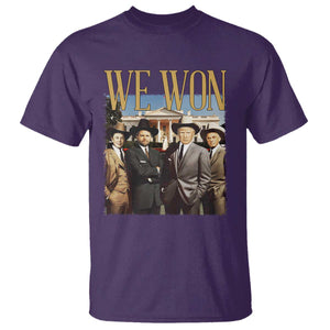Trump Won 2024 T Shirt We Won Trump Team Cowboy TS09 Purple Print Your Wear