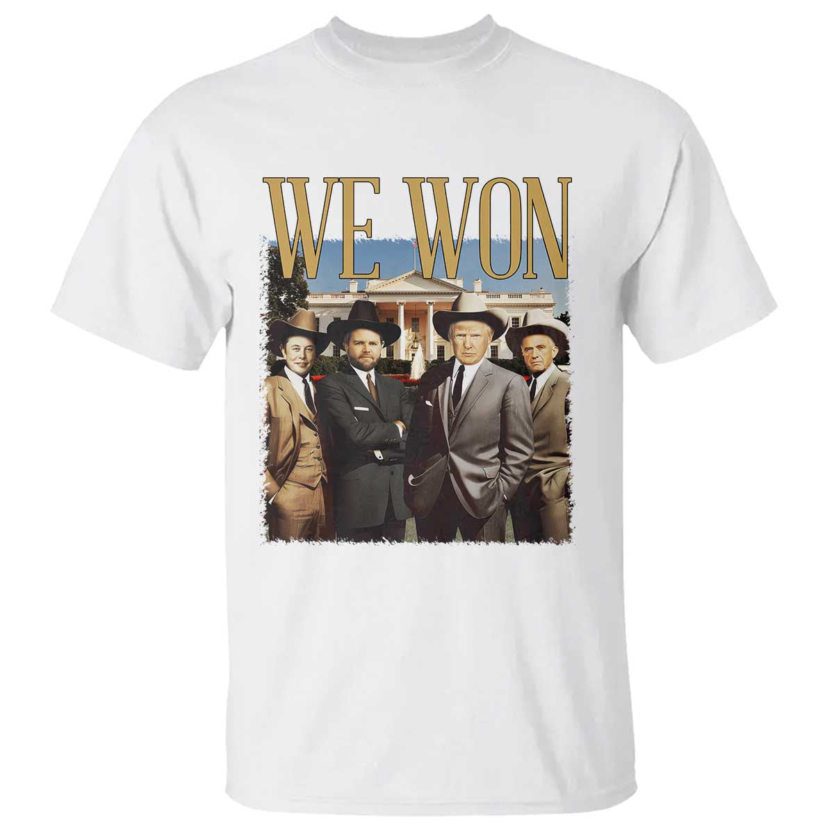 Trump Won 2024 T Shirt We Won Trump Team Cowboy TS09 White Print Your Wear