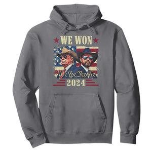 Trump Vance Cowboy We Won 2024 Hoodie TS09 Charcoal Print Your Wear