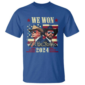 Trump Vance Cowboy We Won 2024 T Shirt TS09 Royal Blue Print Your Wear
