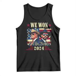 Trump Vance Cowboy We Won 2024 Tank Top TS09 Black Print Your Wear