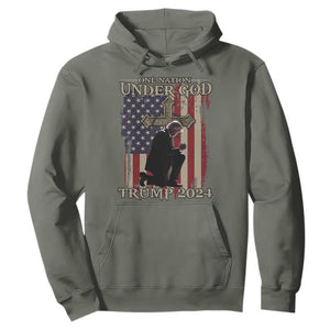 Trump Won 2024 Hoodie One Nation Under God TS09 Military Green Print Your Wear
