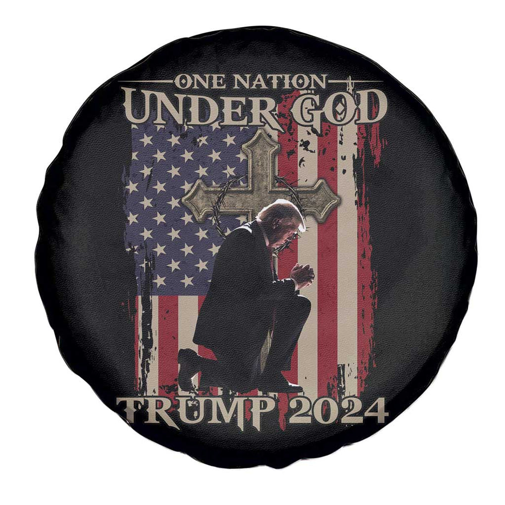 Trump Won 2024 Spare Tire Cover One Nation Under God TS09 Print Your Wear