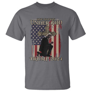 Trump Won 2024 T Shirt One Nation Under God TS09 Charcoal Print Your Wear