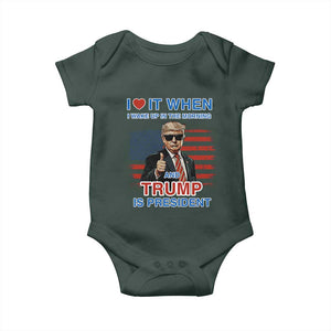 Trump 2024 Baby Onesie I Love It When I Wake Up In The Morning And Trump Is President TS09 Print Your Wear