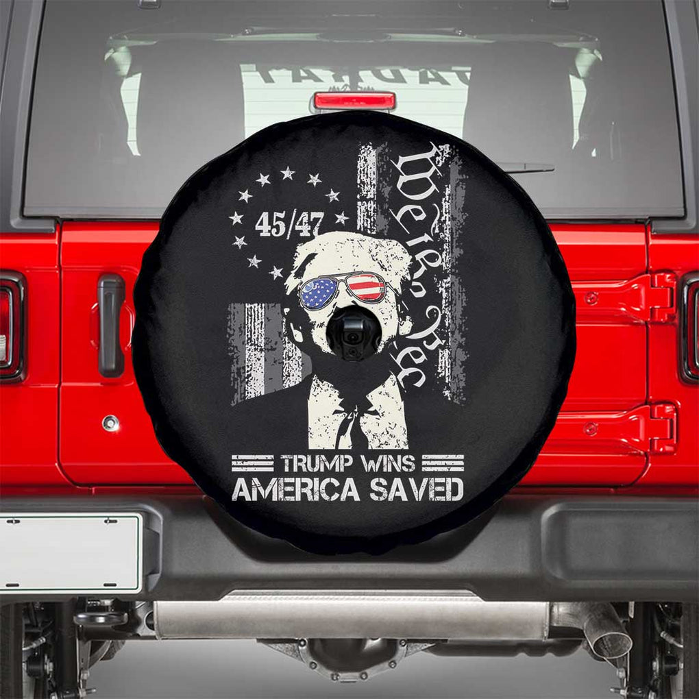 Trump Wins America Saved Spare Tire Cover TS09 Black Print Your Wear