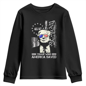 Trump Wins America Saved Youth Sweatshirt TS09 Black Print Your Wear