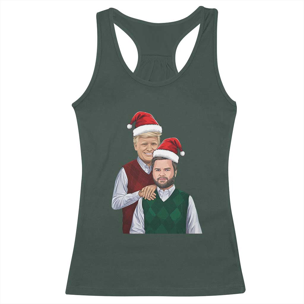 Funny Christmas Trump Vance 2024 Racerback Tank Top Brothers Parody Bros TS09 Dark Forest Green Print Your Wear