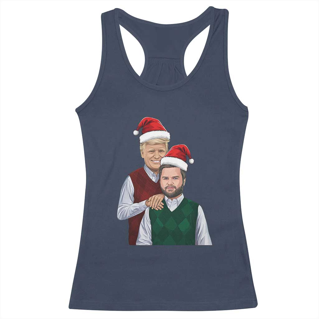 Funny Christmas Trump Vance 2024 Racerback Tank Top Brothers Parody Bros TS09 Navy Print Your Wear