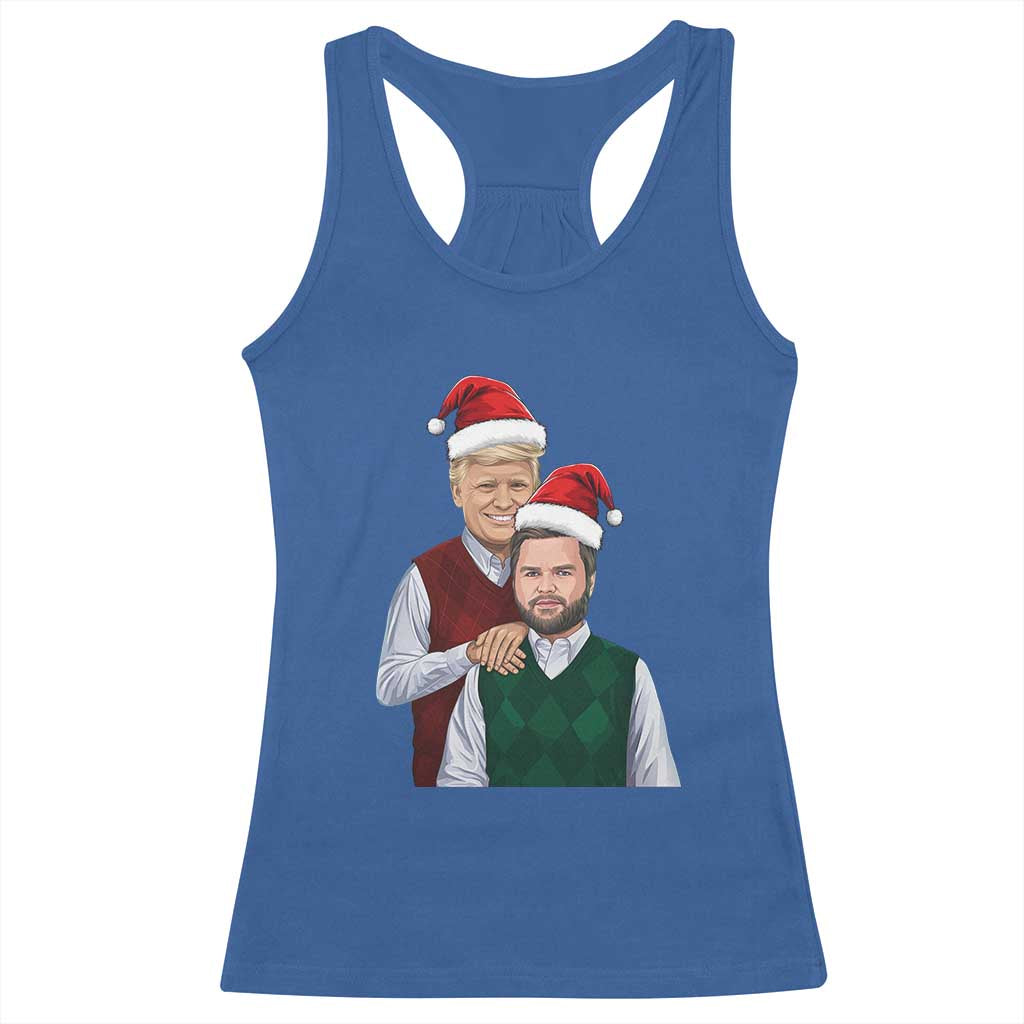 Funny Christmas Trump Vance 2024 Racerback Tank Top Brothers Parody Bros TS09 Royal Blue Print Your Wear