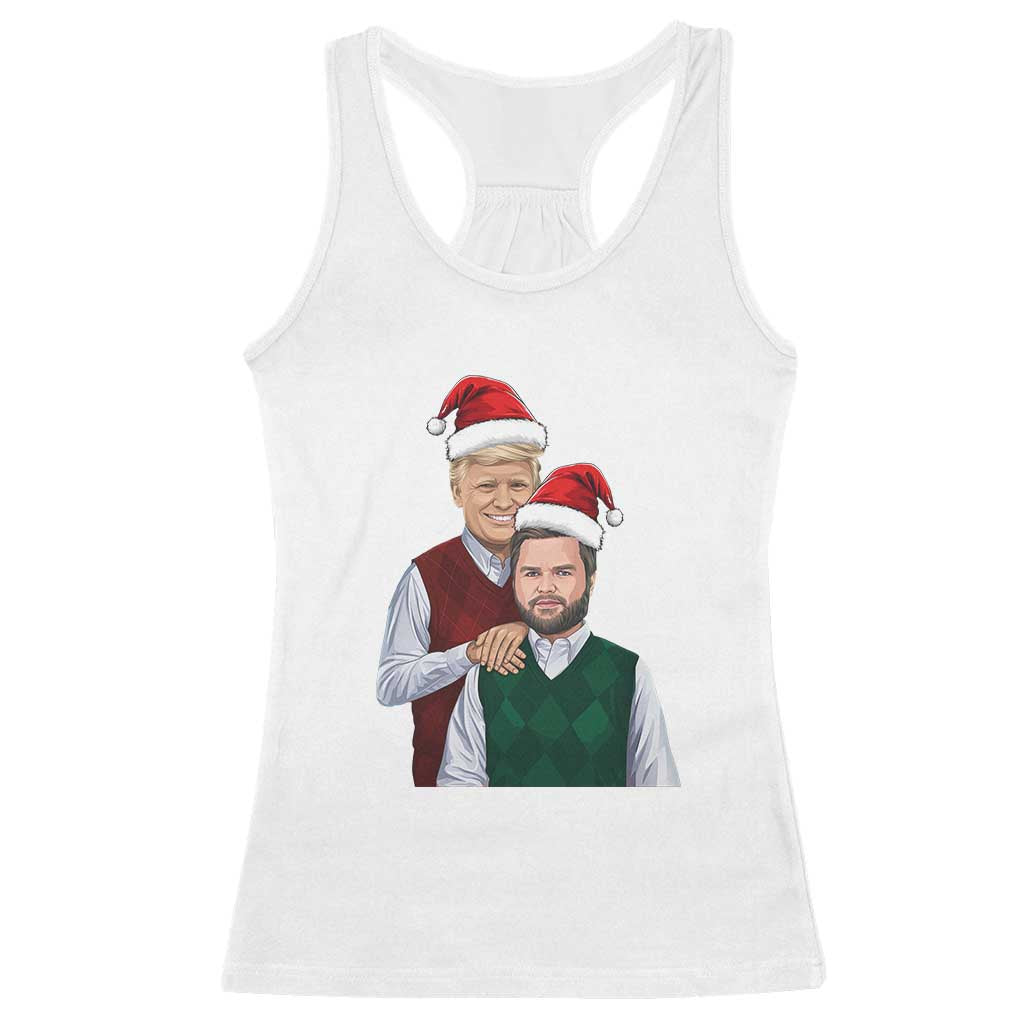 Funny Christmas Trump Vance 2024 Racerback Tank Top Brothers Parody Bros TS09 White Print Your Wear