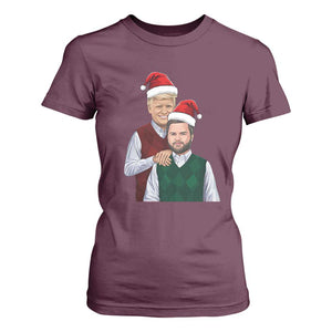 Funny Christmas Trump Vance 2024 T Shirt For Women Brothers Parody Bros TS09 Maroon Print Your Wear