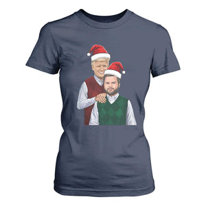 Funny Christmas Trump Vance 2024 T Shirt For Women Brothers Parody Bros TS09 Navy Print Your Wear