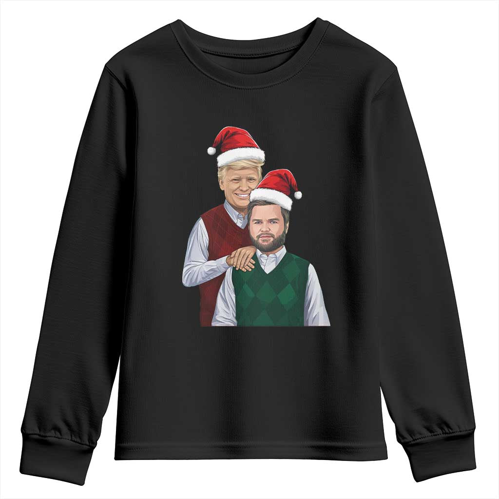 Funny Christmas Trump Vance 2024 Youth Sweatshirt Brothers Parody Bros TS09 Black Print Your Wear