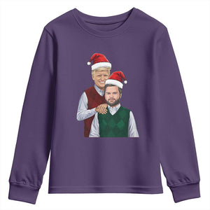 Funny Christmas Trump Vance 2024 Youth Sweatshirt Brothers Parody Bros TS09 Purple Print Your Wear