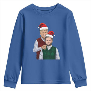 Funny Christmas Trump Vance 2024 Youth Sweatshirt Brothers Parody Bros TS09 Royal Blue Print Your Wear