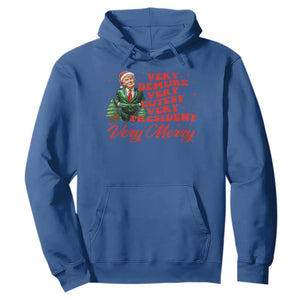 Christmas Trump Hoodie Very Demure Very Cutesy Very President Very Merry TS09 Royal Blue Print Your Wear