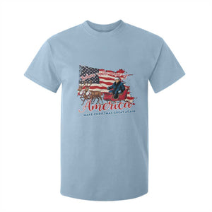 Christmas Trump T Shirt For Kid Believe In The Magic Of America Make Christmas Great Again TS09 Light Blue Print Your Wear