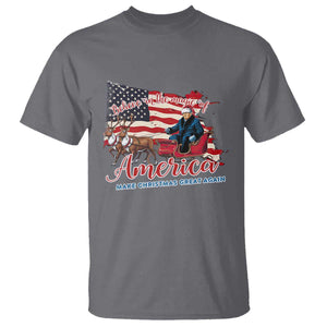 Christmas Trump T Shirt Believe In The Magic Of America Make Christmas Great Again TS09 Charcoal Print Your Wear
